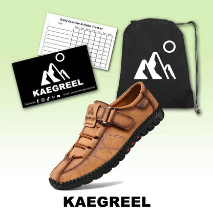 Kaegreel Mens Men Handmade Casual Fashion Sneakers Genuine Leather Loafers Moccasins Breathable Slip On Shoes