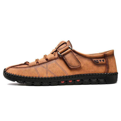 Kaegreel Mens Men Handmade Casual Fashion Sneakers Genuine Leather Loafers Moccasins Breathable Slip On Shoes