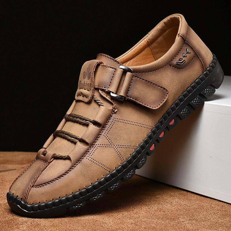 Kaegreel Mens Men Handmade Casual Fashion Sneakers Genuine Leather Loafers Moccasins Breathable Slip On Shoes