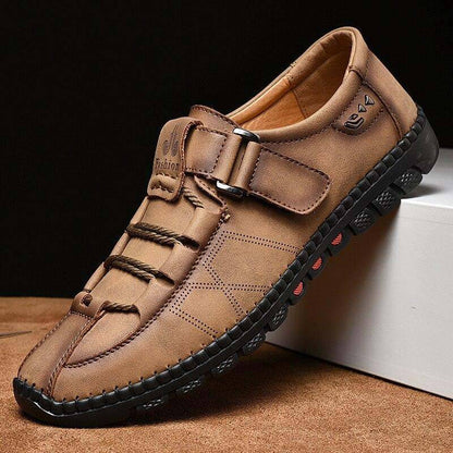 Kaegreel Mens Men Handmade Casual Fashion Sneakers Genuine Leather Loafers Moccasins Breathable Slip On Shoes