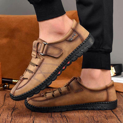 Kaegreel Mens Men Handmade Casual Fashion Sneakers Genuine Leather Loafers Moccasins Breathable Slip On Shoes