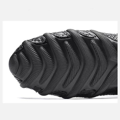 Modello di coccodrillo in pelle vera maschile maschile in pelle di mucca in moda lussuosa Ticket traspirante su comode scarpe mocassine