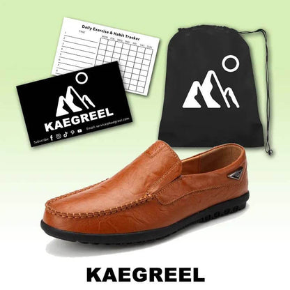 Kaegreel de cuero para hombres sin deslizamiento de mocasines suaves zapatos de conducción de mocasines