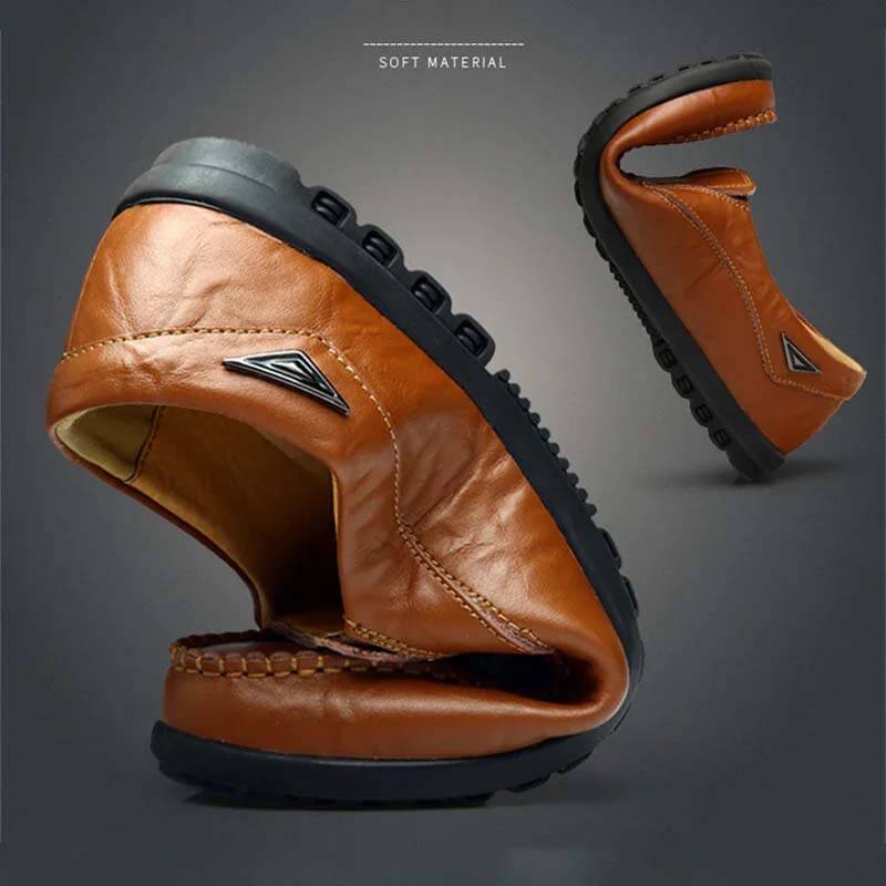 Kaegreel de cuero para hombres sin deslizamiento de mocasines suaves zapatos de conducción de mocasines