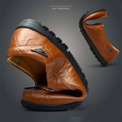 Kaegreel de cuero para hombres sin deslizamiento de mocasines suaves zapatos de conducción de mocasines