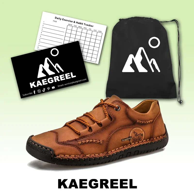 Zapatos de cuero de microfibra de cordones suaves de coser para hombres.