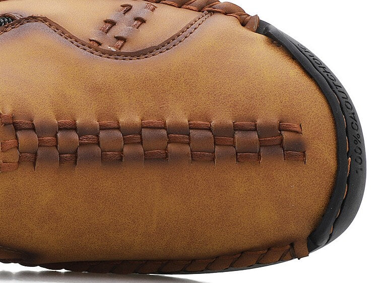 Uomini Casual Side Zipper Hart Indossare comode scarpe da cucito a mano