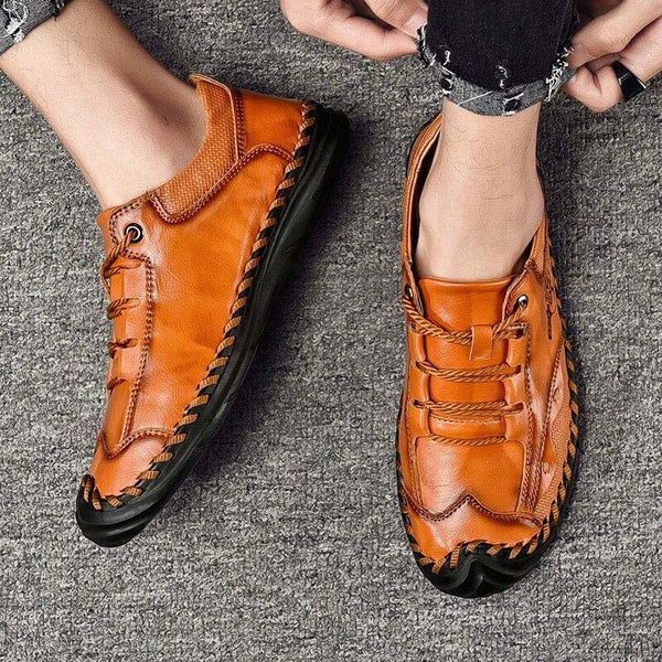 Negocio masculino zapato de cuero hecho a mano de alta calidad