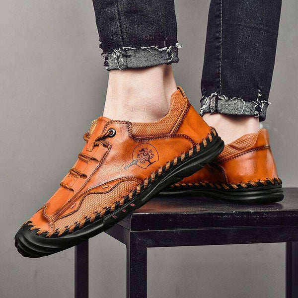 Negocio masculino zapato de cuero hecho a mano de alta calidad
