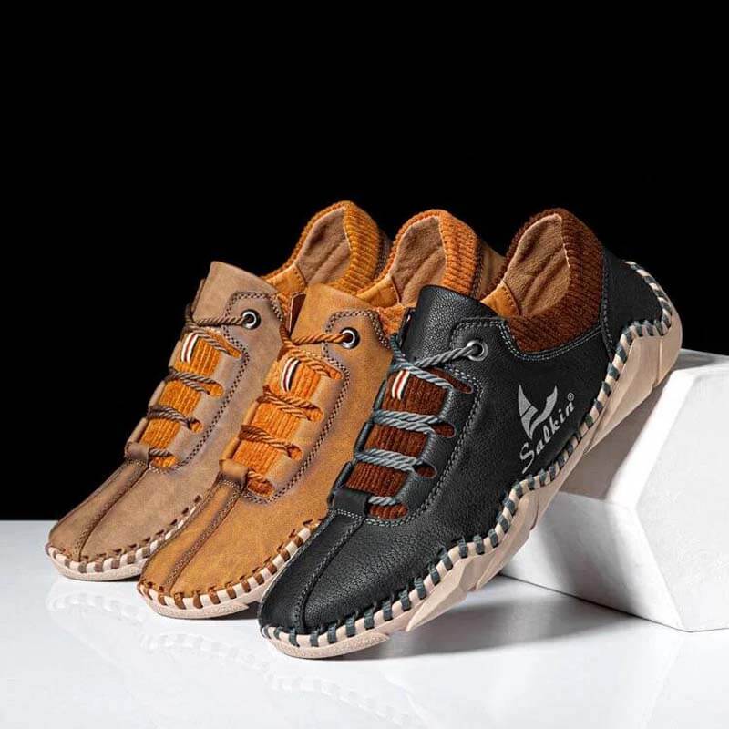 Kaegreel hommes couture à la main en cuir