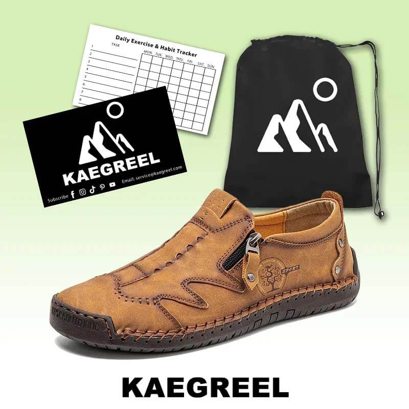Kaegreel Men Microfiber Cuir Side-Zip Soft Sole Sole Coustilles Chaussures décontractées