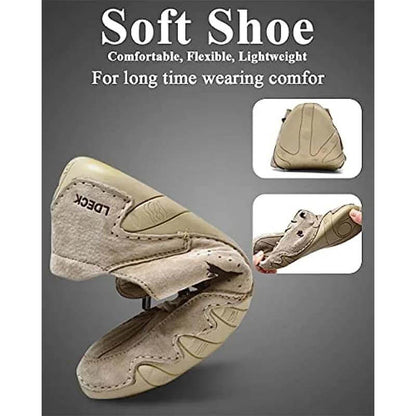 Women's Handmade Velcro Suede Beck Shoes Waterproof Leather Casual Sneakers Non-Slip Breathable