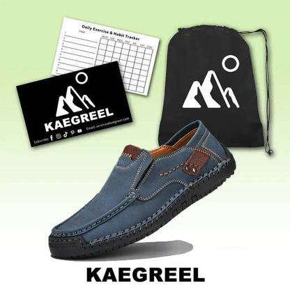 2024春季新款外贸亚马逊热销男士休闲鞋户外真皮手工大码豆豆鞋