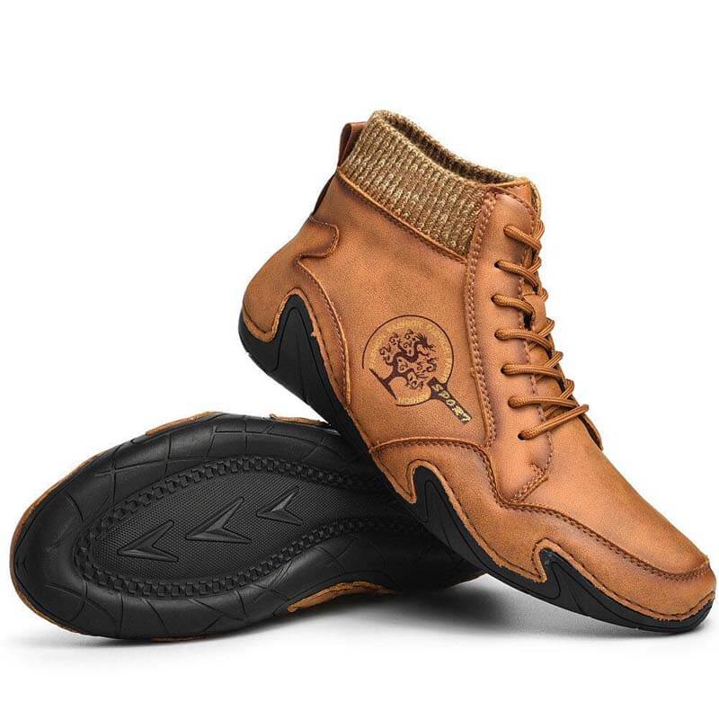 Stivaletti per caviglia in pelle morbida in morbida antiscivolo per uomo Kaegreel