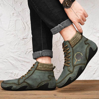 Stivaletti per caviglia in pelle morbida in morbida antiscivolo per uomo Kaegreel