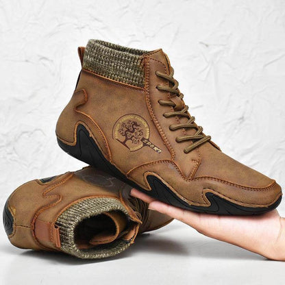 Stivaletti per caviglia in pelle morbida in morbida antiscivolo per uomo Kaegreel