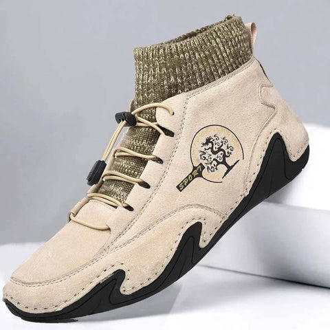 Botas de tobillo suaves de cuero hechas a mano de Kaegreel para hombre