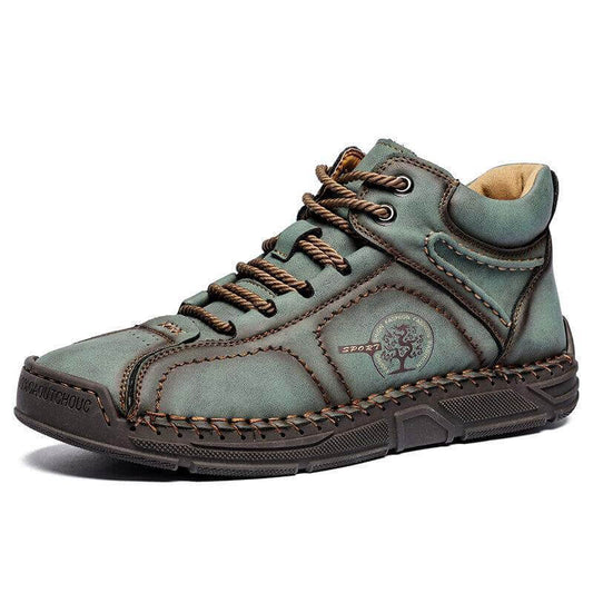 Männer Handstichmikrofaser-Leder, rutschfeste weiche Ankle-Stiefel