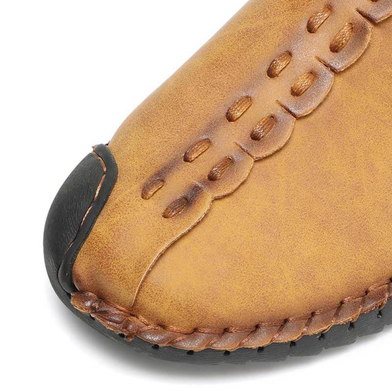 Slip comodi morbidi con cerniera di cucitura a mano maschile su stivali alla caviglia