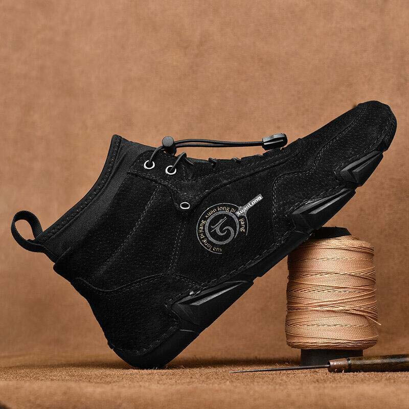 Cuir pour hommes respirant épissage de semelle douce et confortable.