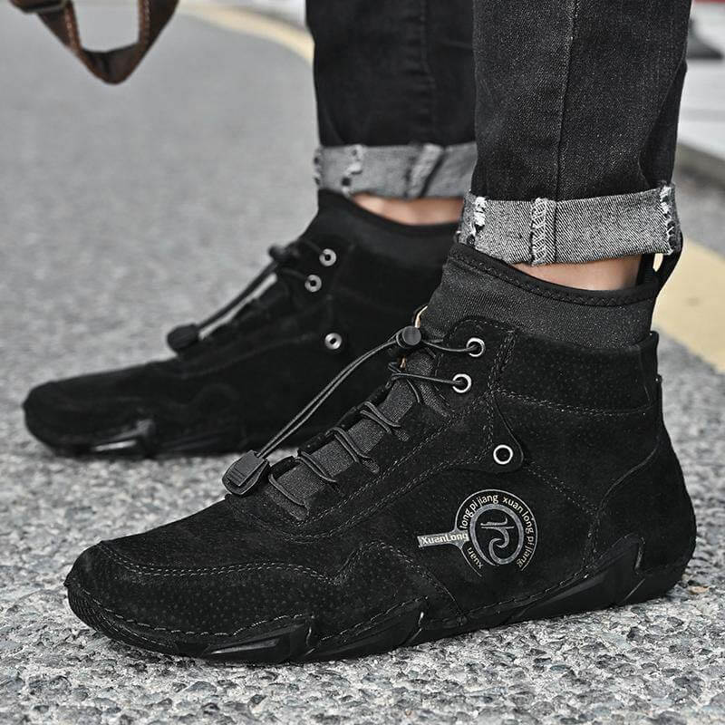 Cuir pour hommes respirant épissage de semelle douce et confortable.