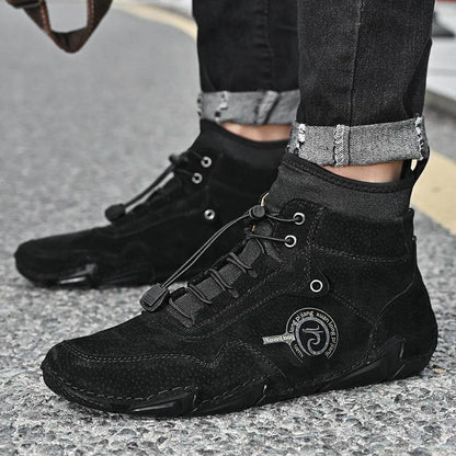 Cuir pour hommes respirant épissage de semelle douce et confortable.