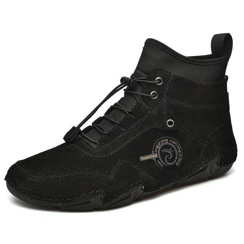 Cuir pour hommes respirant épissage de semelle douce et confortable.