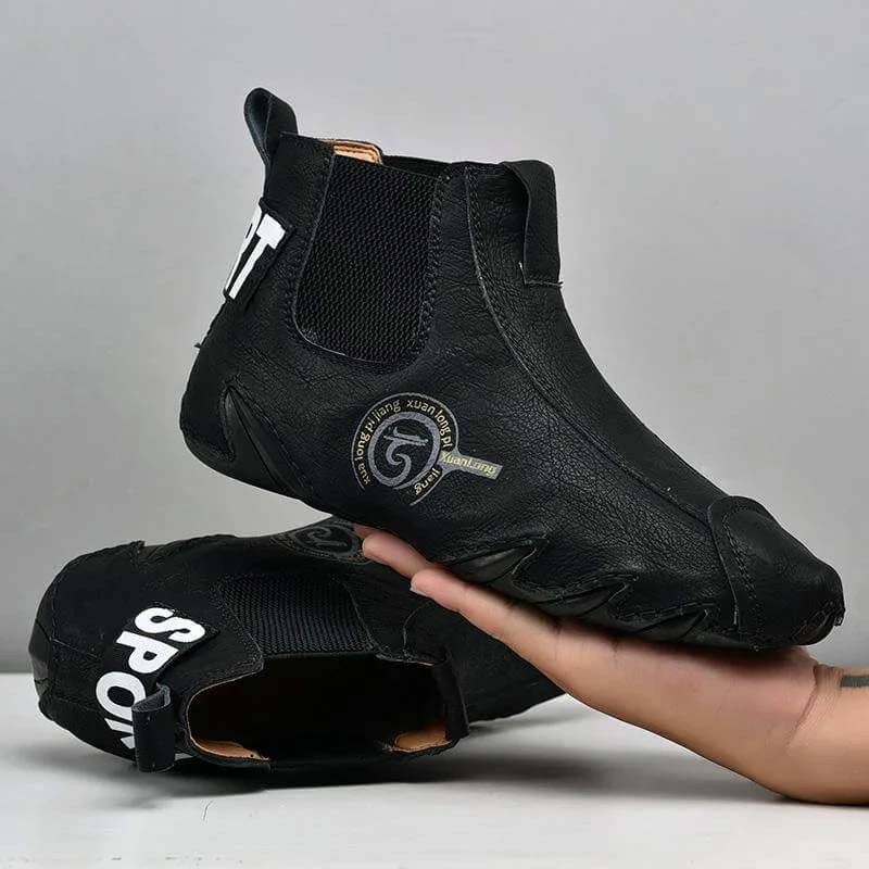 Men's Leather Breathable Hand Seams Soft Octopussy Sole Slip On Trendy casual shoes