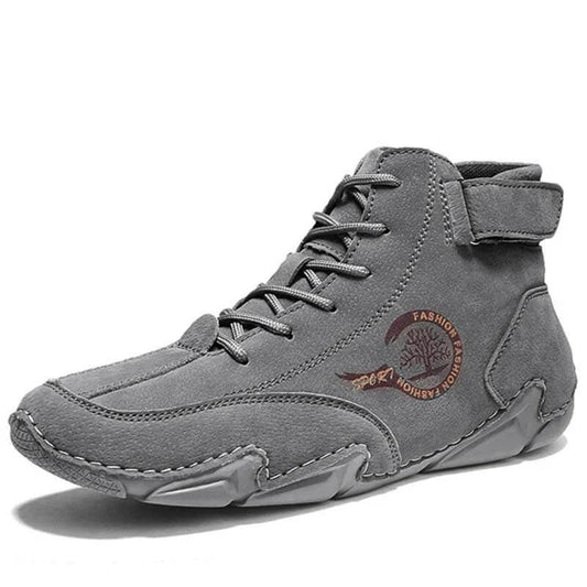 Botas para hombres de invierno de gamuza con botines de piel