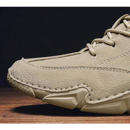 Stivali da uomo invernale in pelle scamosciata con stivali alla caviglia in pelliccia