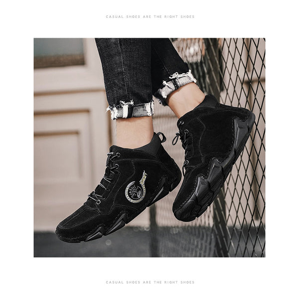 kaegreel handmade leather shoes boots 31424 black plush 