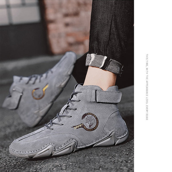 kaegreel handmade leather shoes boots 31424 grey