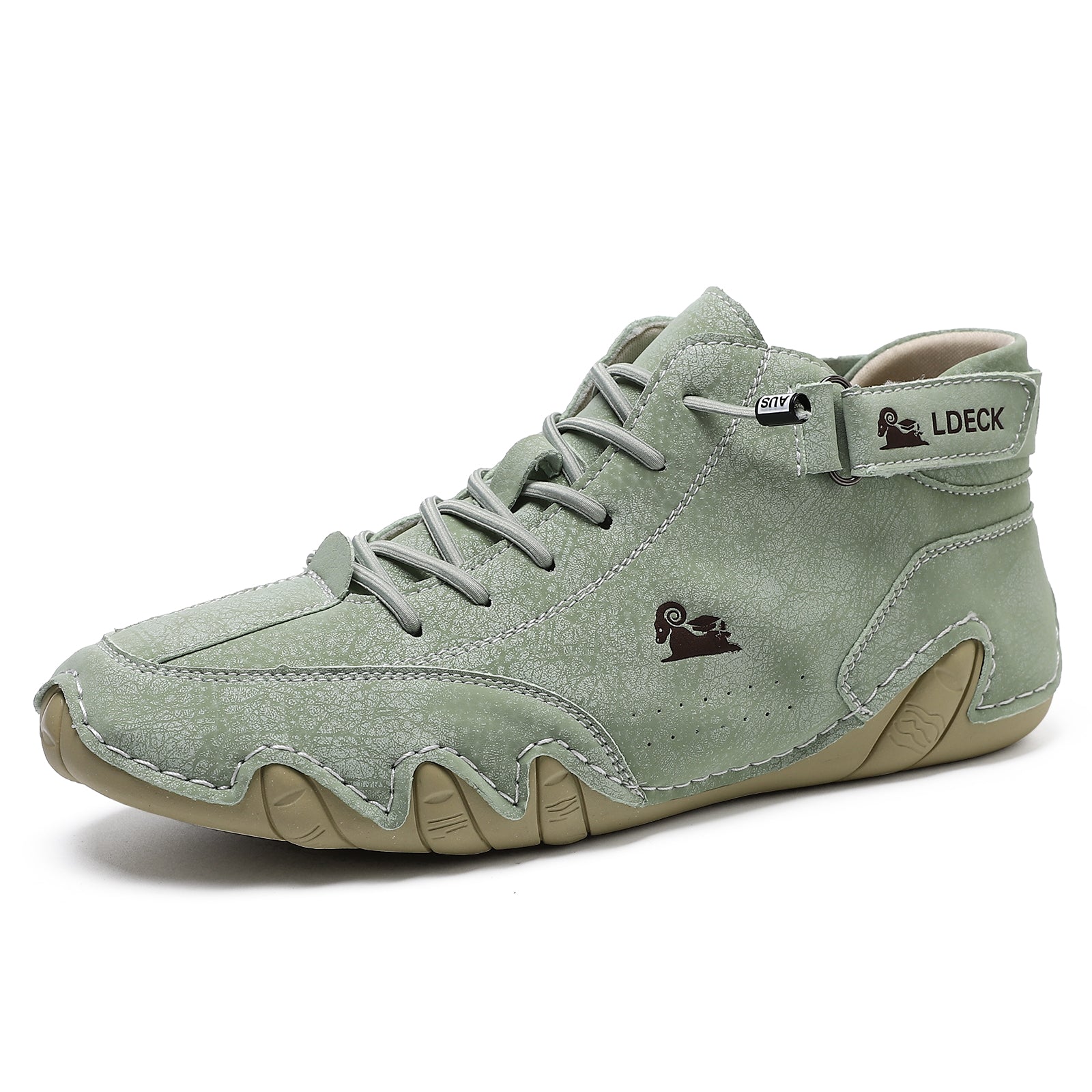 kaegreel handmade leather shoes boots 31425 light green