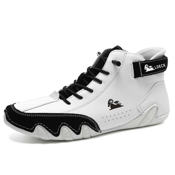 kaegreel handmade leather shoes boots 31425 white black