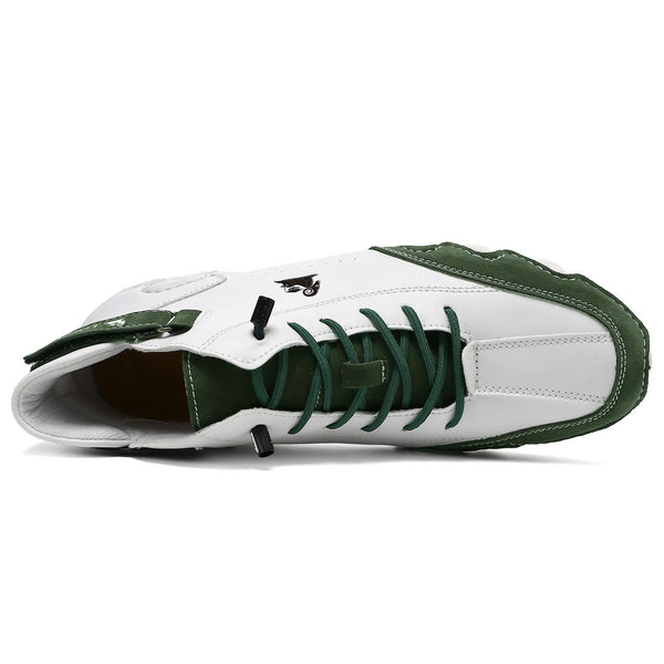 kaegreel handmade leather shoes boots 31425 white green