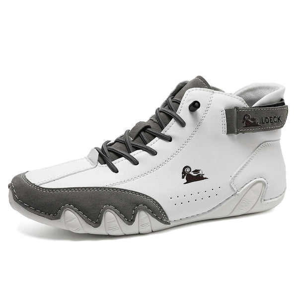 kaegreel handmade leather shoes boots 31425 white grey