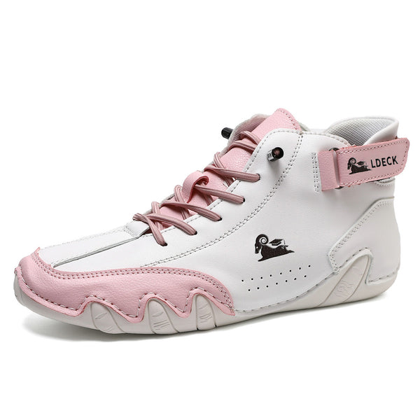 kaegreel handmade leather shoes boots 31425 white pink