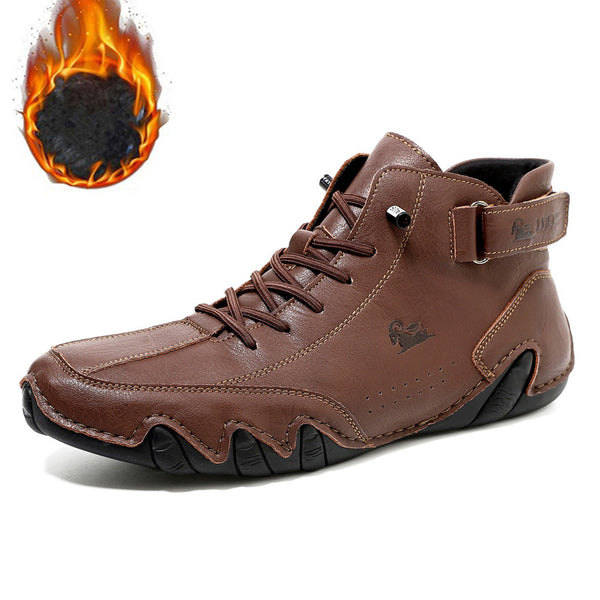 kaegreel handmade leather shoes boots 31425 wine red plush lining