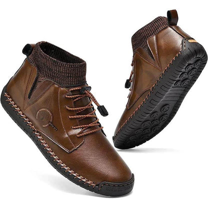 Mares di cuoio da uomo Fashion Casual Slip Driver Loafer Stivali caviglia Chukka per uomini