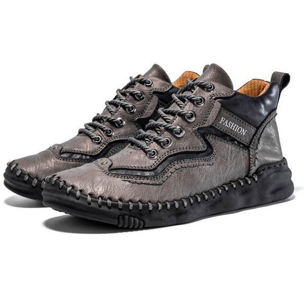kaegreel handmade leather shoes boots 31483 gray