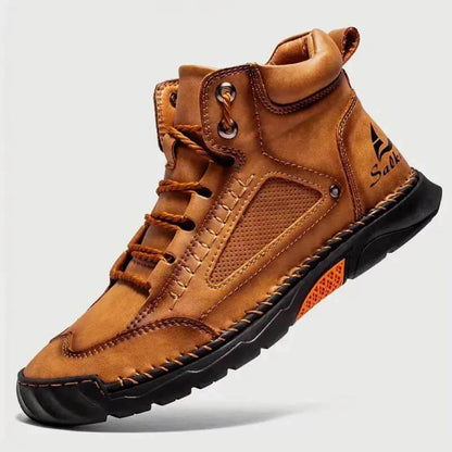 Men's Casual Leather Fashion Sneakers Ankle Chukka Boots Handmade Lightweight Loafers Mid-top Dress Boots Walking Driving Shoes (BOGO) (Discount auto-applies with 2 pairs in the cart.)