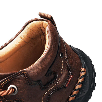 跨境爆款大码男鞋出口马丁靴 2025 春季新款大码休闲鞋加绒男士短靴