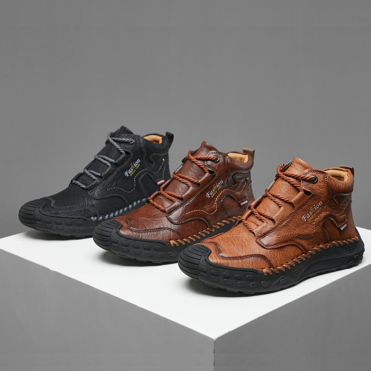 跨境爆款大码男鞋出口马丁靴 2025 春季新款大码休闲鞋加绒男士短靴