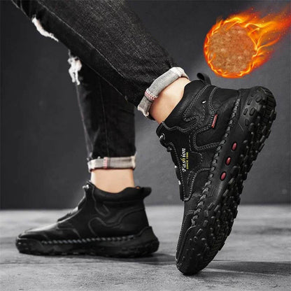 跨境爆款大码男鞋出口马丁靴 2025 春季新款大码休闲鞋加绒男士短靴