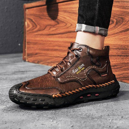 跨境爆款大码男鞋出口马丁靴 2025 春季新款大码休闲鞋加绒男士短靴