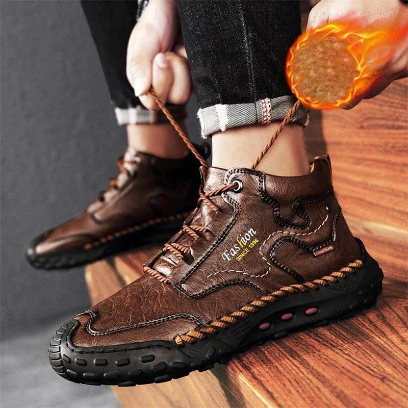 跨境爆款大码男鞋出口马丁靴 2025 春季新款大码休闲鞋加绒男士短靴