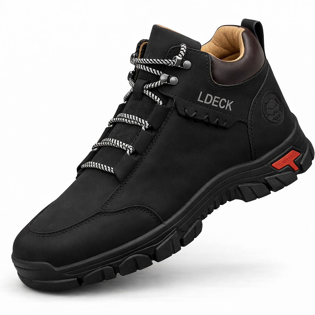 Classic Wheat Leather Mid-Top Adventure Boots - Lightweight Hiking Sneakers with Comfort Cushioned Sole