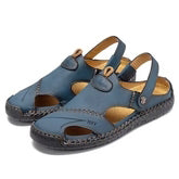 kaegreel handmade leather shoes sandals slippers 31140 blue