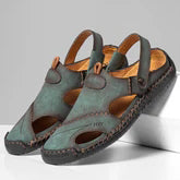 kaegreel handmade leather shoes sandals slippers 31140 green