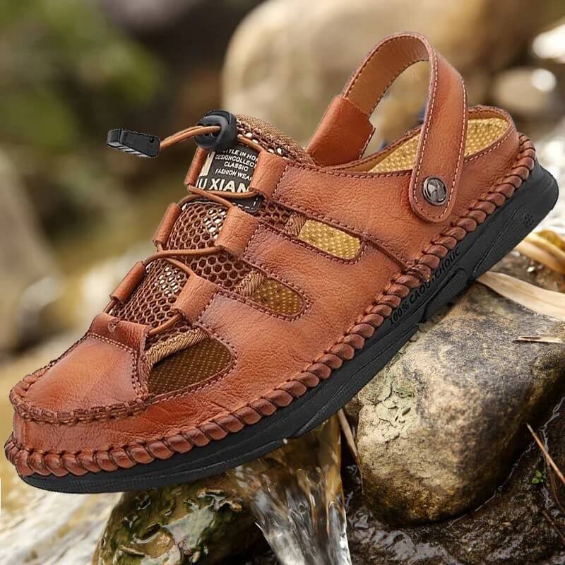 Kaegreel Men's Summer Outdoor Beach Flip Flop Flats Sandals Chaussures